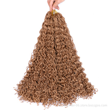 Afro Grey 613 Color Straight Curly Micro Zizi Expression Crochet Synthetic Hair Extensions Goddess Locs Crochet Micro Braids